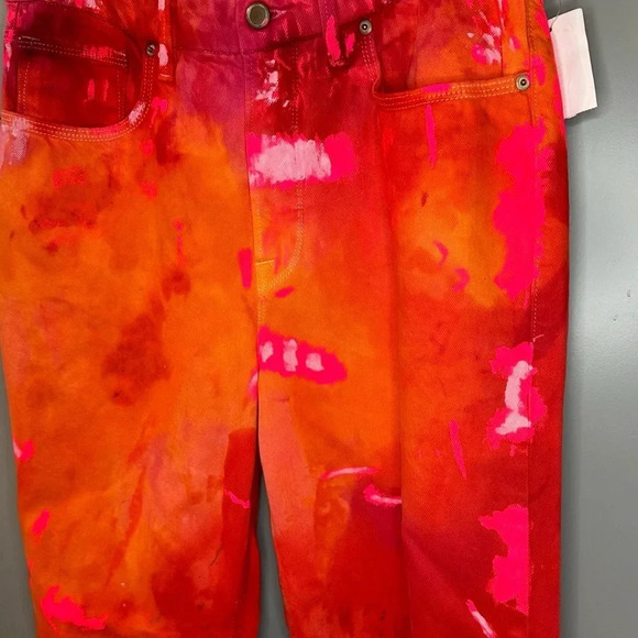 NWT Good American Jeans PRENTIS BURRELL Tie Dye Painted 90’s High Waist Sz 10/30 - Picture 7 of 13